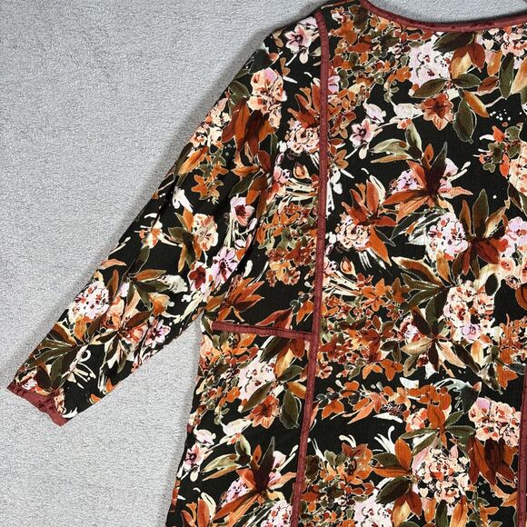 Soft Surroundings Open Long Cardigan Coverup Women Size M Bohemian Boho Festival - Picture 15 of 15